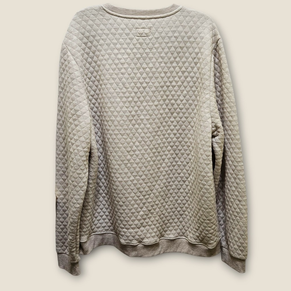 Marine Layer 2XL Quilted Pullover Sweatshirt Beige Branded Capital One Business‎ - Picture 2 of 8
